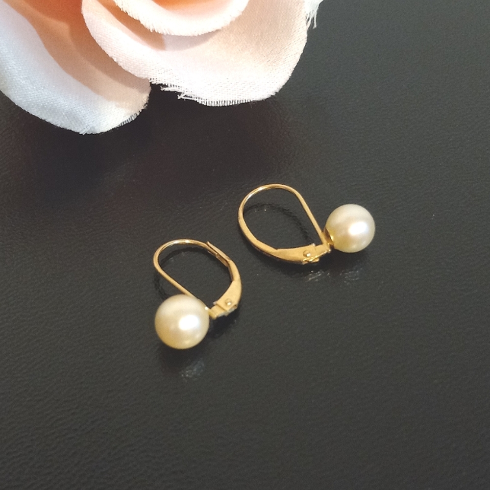 14k pearl earrings